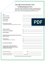 Clay High School Funding Request Form