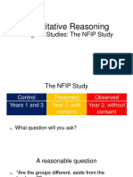 Quantitative Reasoning: Design of Studies: The NFIP Study
