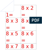 Cuadro Tabla Multiplicar