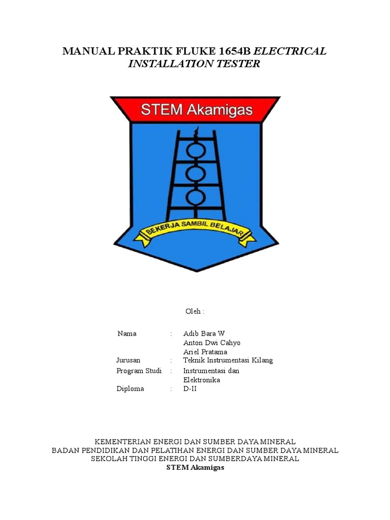 Fluke 1654B Electrical Installation Tester PDF