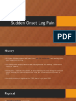 Sudden Onset Leg Pain
