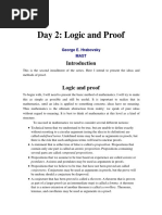 Day 2: Logic and Proof: George E. Hrabovsky Mast