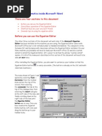 Equation Editor-Microsoft Word Tutorial 