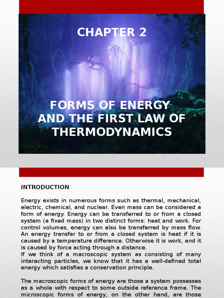 Chapter 2-Thermo Handout | PDF | Forms Of Energy | Heat