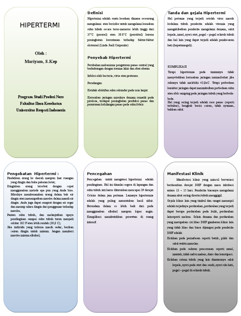 Pemahaman Hipertermia dan Penanganannya | PDF | Sains & Matematika