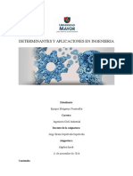 Determinantes y sus aplicaciones en ingeniería