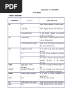 Linux Commands: Name: Nisarg Shah Registration No: 16MES0057 Worksheet-1