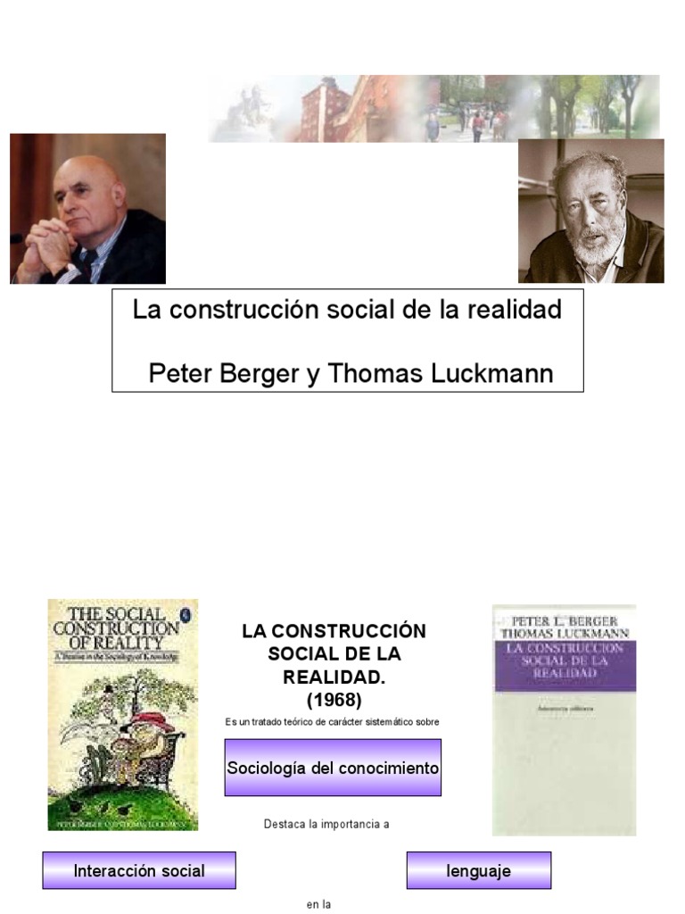Construcción Social de la Realidad en Sociología | PDF | Conocimiento ...