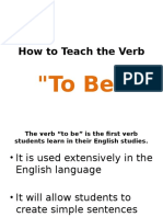How To Teach The Verb
