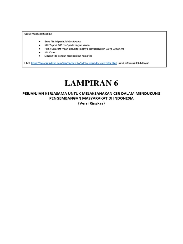 Contoh Perjanjian Kerjasama Csr Virgen Info