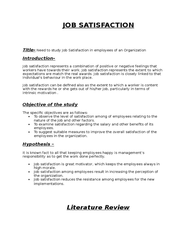 Employee Job Satisfaction Study | PDF | Job Satisfaction | Contentment