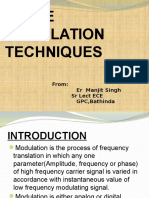 Pulse Modulation Techniques: From: Er Manjit Singh SR Lect ECE GPC, Bathinda