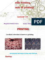 Textile Printing (Methods of Printing) : Lecture# 4-6