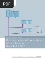 Configuration of Redundant I/O Modules in Simatic Pcs 7: Application Description 03/2015