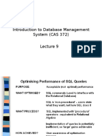 Intro to Database Management Systems CAS 372 Lecture 9