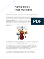 La Importancia de Los Instrumentos Musicales