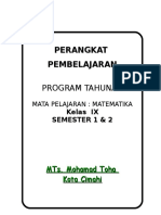 Prota MTs MohamadToha Tahun 2015-2016