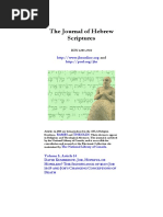 The Journal of Hebrew Scriptures: ISSN 1203-1542