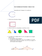 Ejercicios de Repaso Teorema de Pitágoras y Áreas 2º Eso