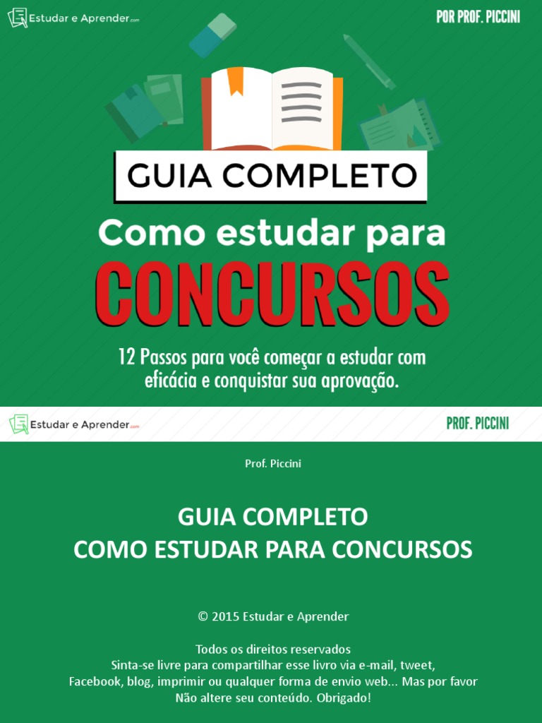 Como Estudar para Concursos | PDF | Tempo | Motivação