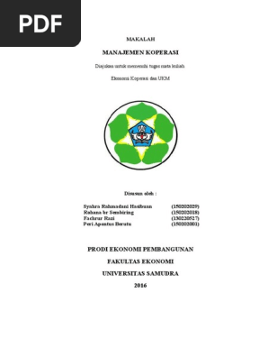 Makalah Manajemen Koperasi