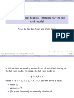 Testing the full model in linear regression