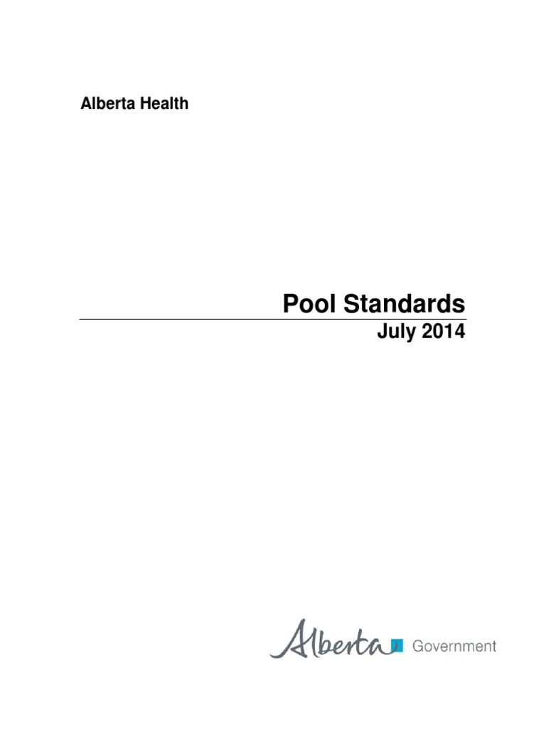 Standards Pools Swimming Pool Water Quality