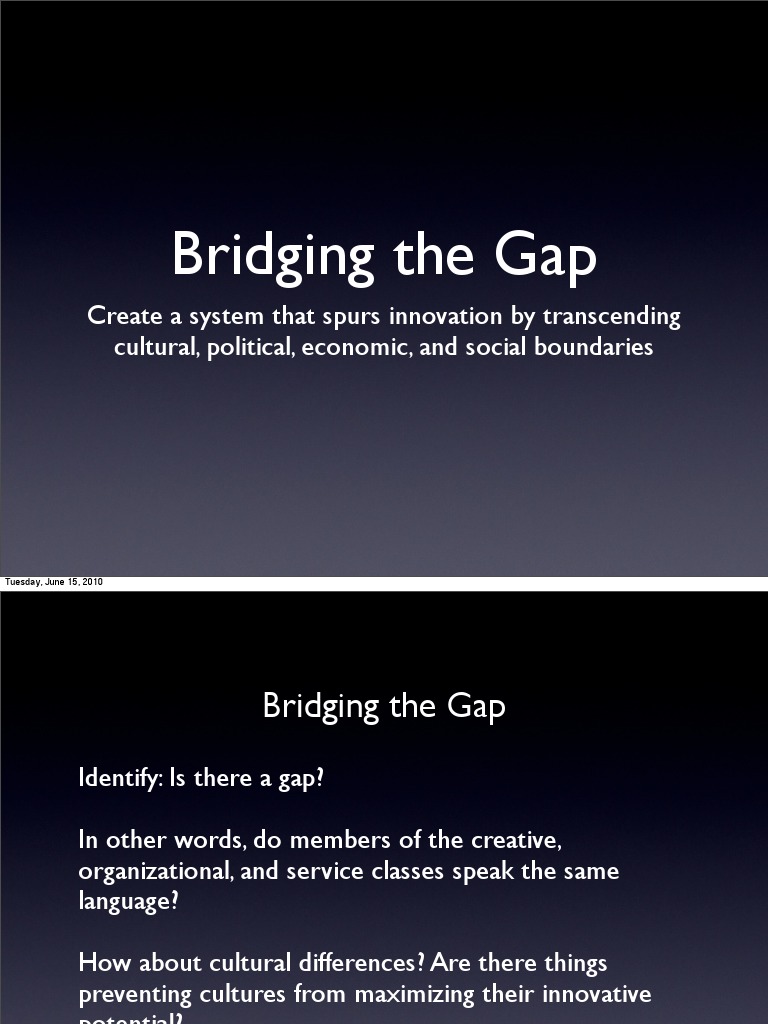 Bridging Cultural and Economic Gaps | PDF | Politics