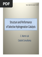 Structure and Performance of Selective Hydrogenation Catalysts