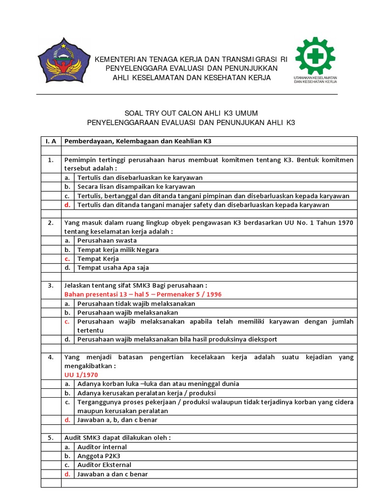 Soal Dan Kunci 1
