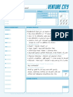 Venture City Character Sheet - Thunderbird Power Set PDF