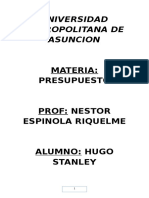 Universidad Metropolitana de Asuncion Presupuesto