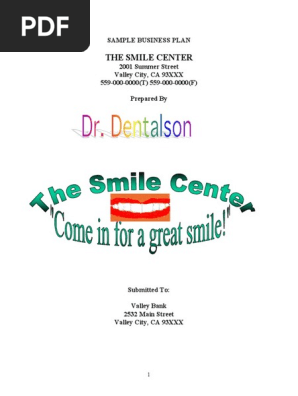 Dental bussiness plan