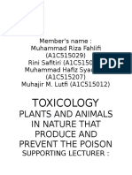 Toxicology: Plants and Animals in Nature That Produce and Prevent The Poison