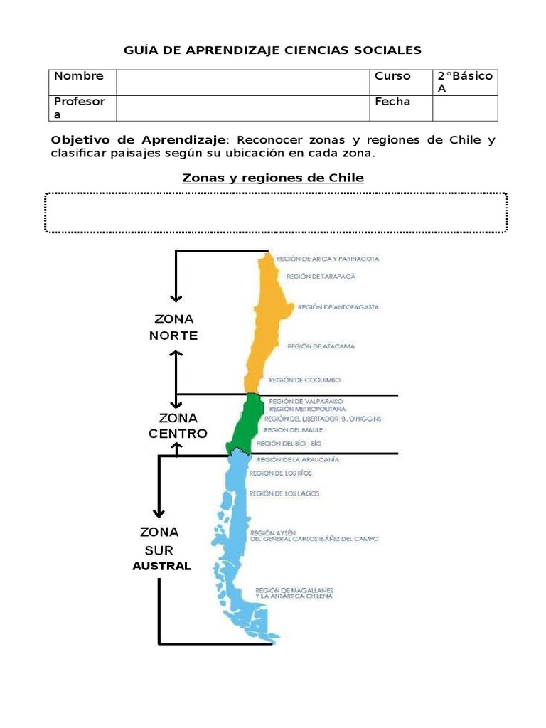 Zonas y Paisajes de Chile para Niños | PDF | Chile | Clima
