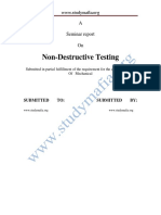 Seminar Report on Non-Destructive Testing Methods
