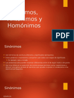 Sinonimos, Antonimos