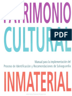 Manual para La Implementación Del Proceso de Identificación y Recomendaciones de Salvaguardia de Las Manifestaciones Del Patrimonio Cultural Inmaterial