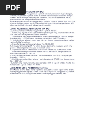 Penggemukan Sapi Potong