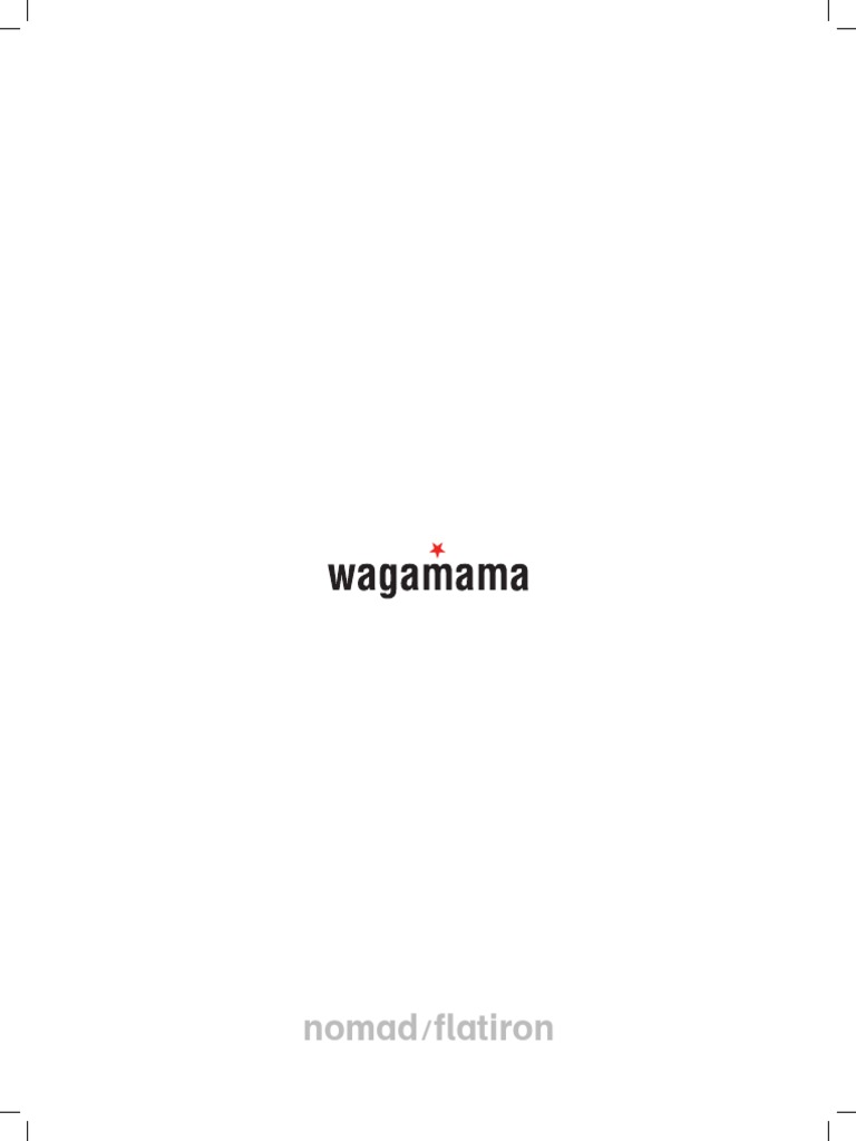 Wagamama NYC Menu PDF Ramen Curry