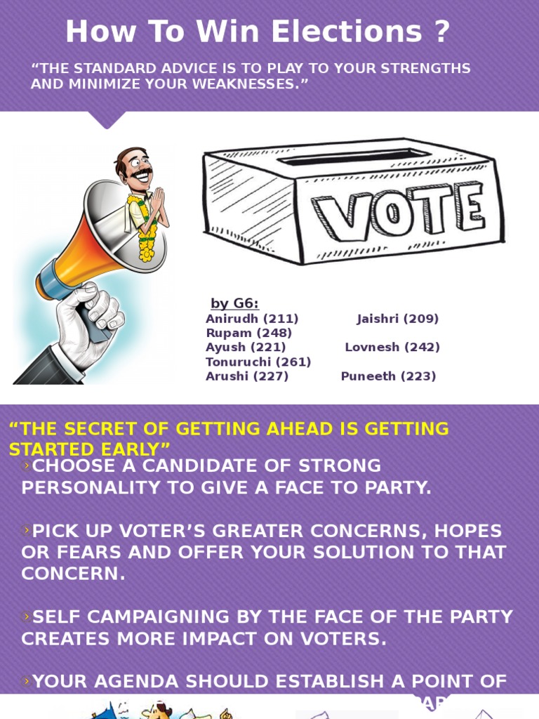 Winning Elections: Key Strategies | PDF | Politics