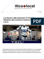 Las Rozas y BQ Impulsan El Club de Robótica Del Instituto Federico García Lorca % Política Local - Noticias de Madrid