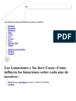 Las Lunaciones y Las Doce Casas - Como Influyen Las Lunaciones Sobre Cada Uno de Nosotros