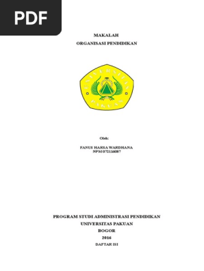 Makalah Organisasi Pendidikan