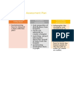 Assessment Plan: Entry-Level Formative Assessment Summative Assessment