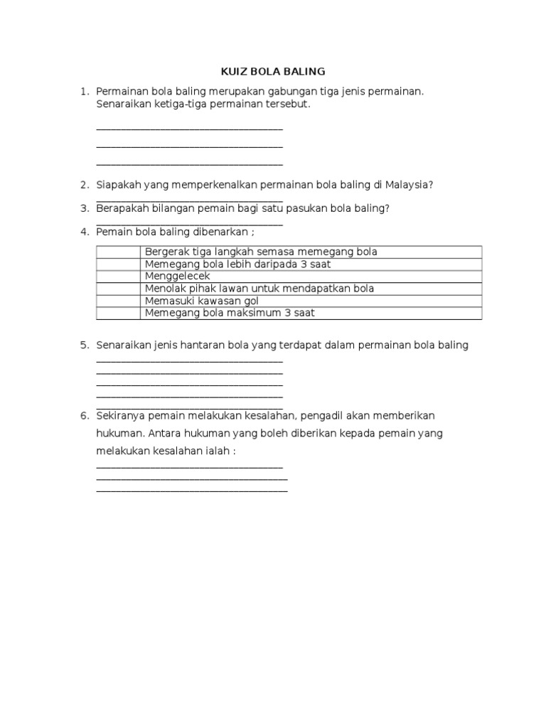Kuiz Bola Baling