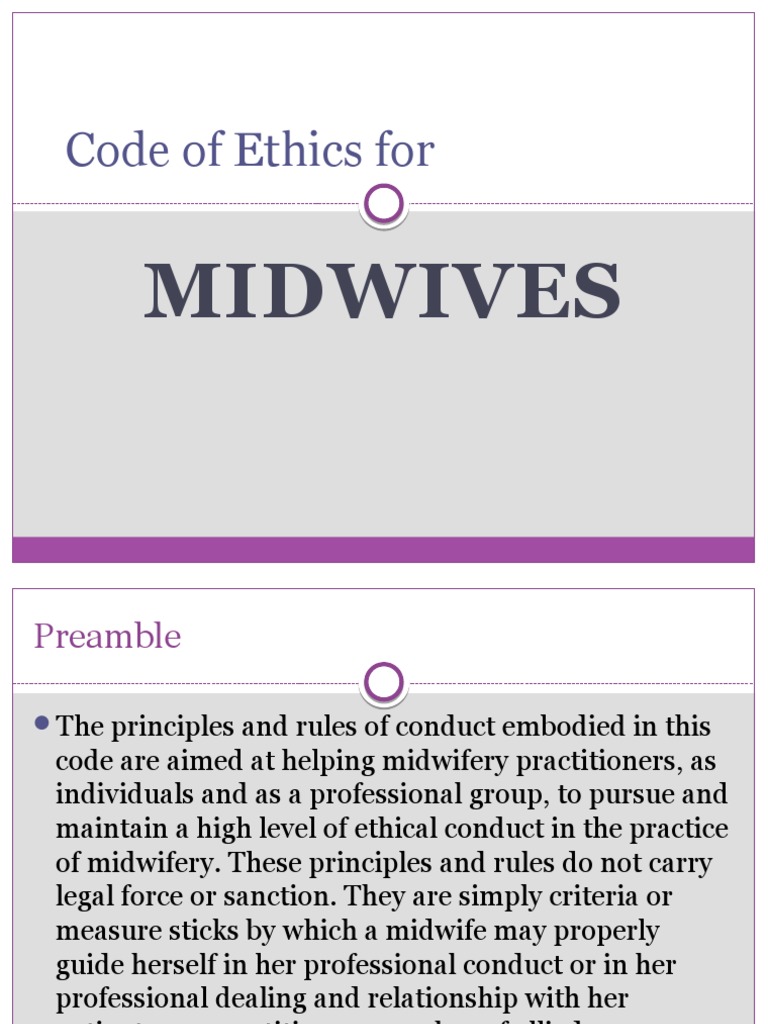 Code of Ethics | PDF | Midwife | Midwifery