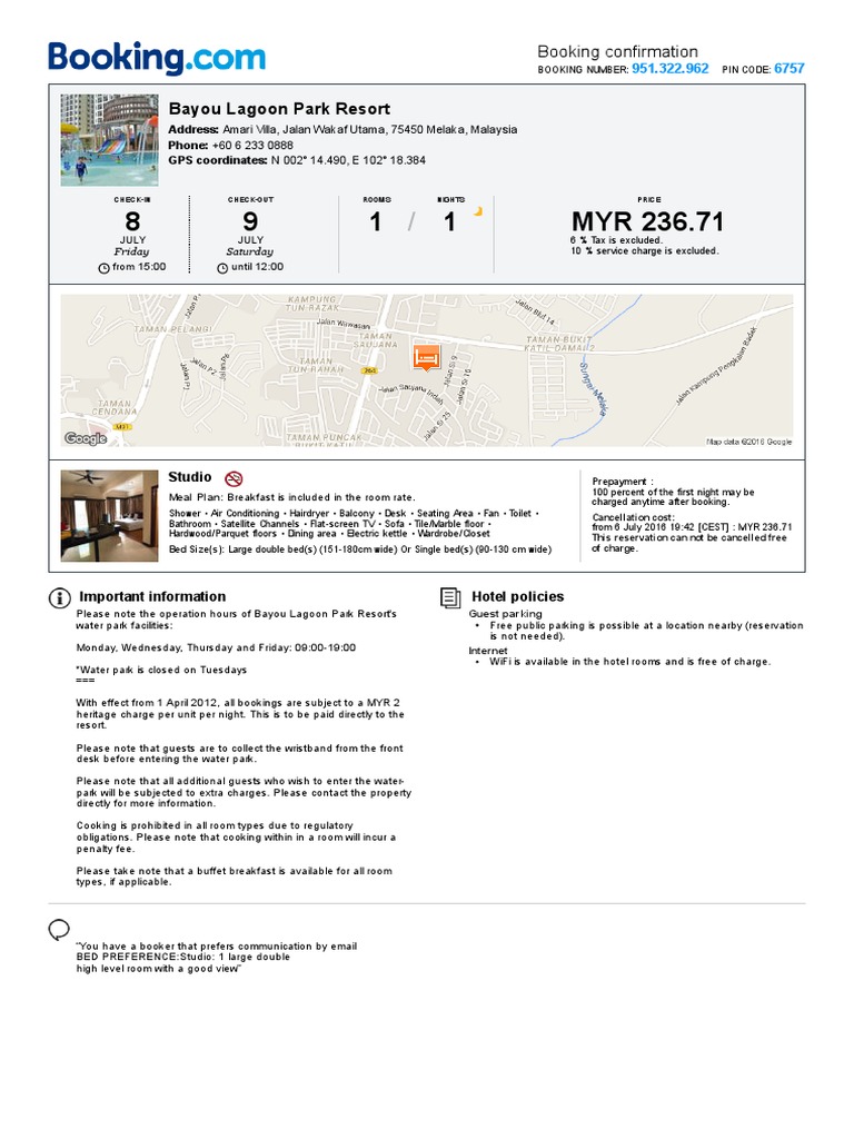 Booking | PDF