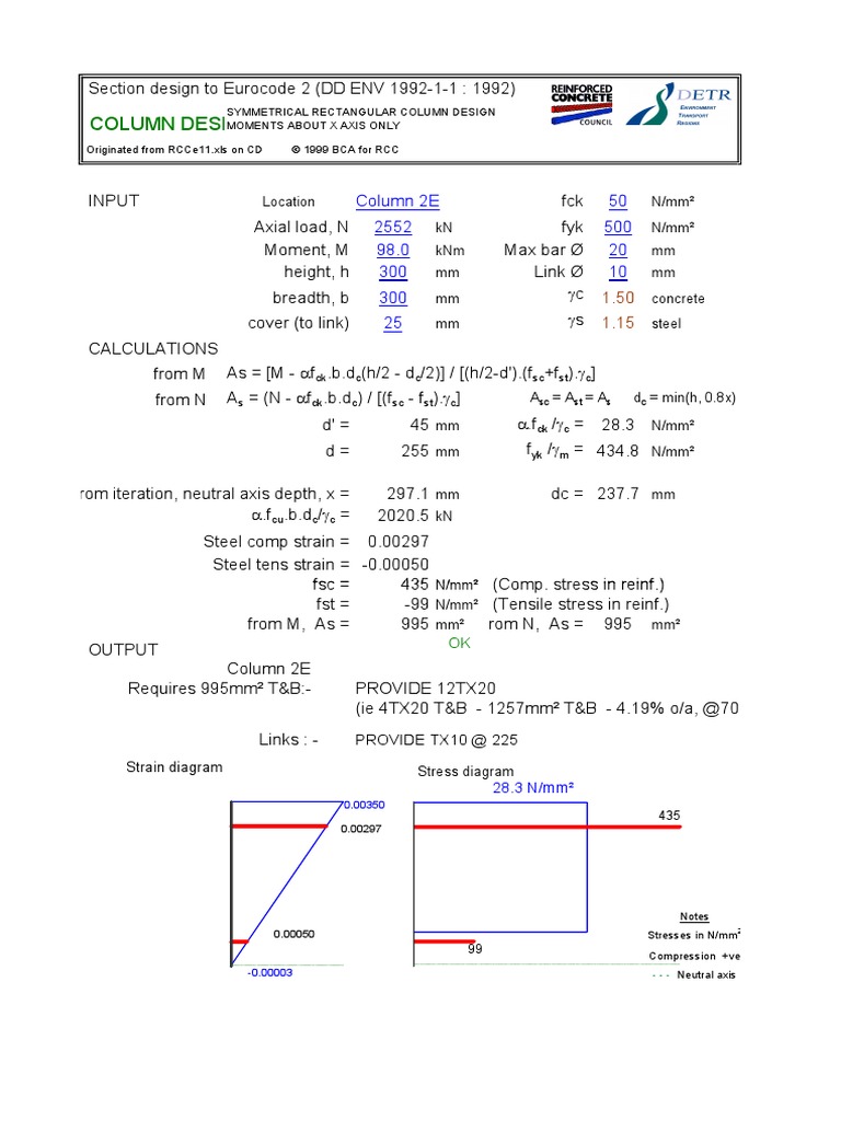 Eurocode Column | PDF | Technology & Engineering