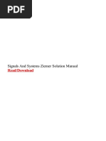 Signals and Systems Ziemer Solution Manual